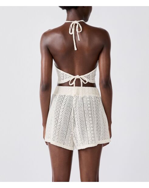 Ecrufarbene Shorts Bacca b