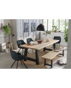 Table chêne massif huilé naturelle - 200x77x100 cm