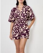 Pantaloncini Sunday con stampa bordeaux