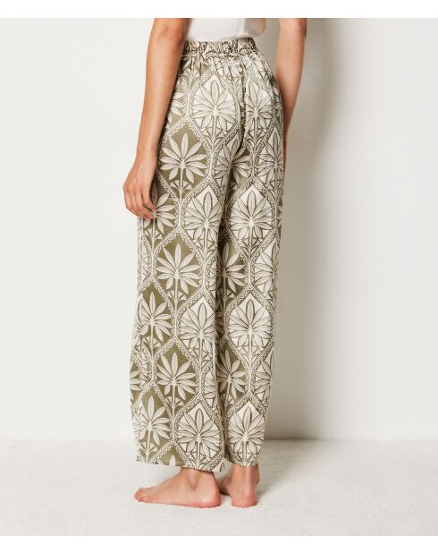 Silan broek gedrukt op kaki achtergrond