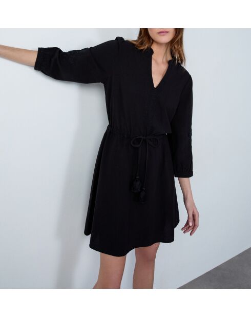 Geborduurde zwarte jurk van Prospere