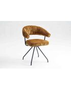 Sedia Ibiza dorata viola - 58x48x45 cm