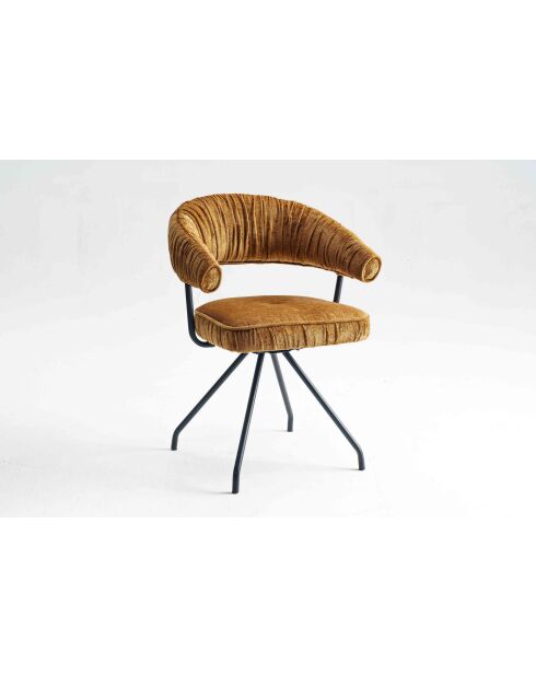 Chaise Ibiza gold pourpre - 58x48x45 cm