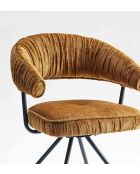 Sedia Ibiza dorata viola - 58x48x45 cm