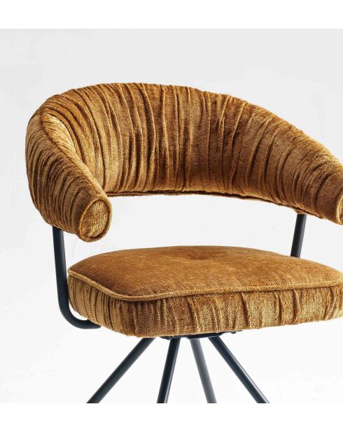 Chaise Ibiza gold pourpre - 58x48x45 cm