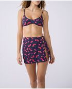 Marineblauwe rok met print Kitty