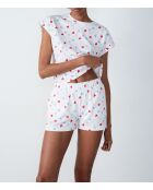 Ecrufarbene Shorts Pabou