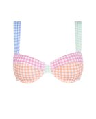 Mehrfarbiges Balconnet-Bikinioberteil Margot