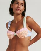 Mehrfarbiges Balconnet-Bikinioberteil Margot