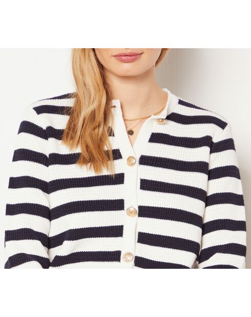 Eda vest in gebroken wit