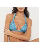 Serra bh zonder driehoekig montuur en zonder schelp bedrukt in blauwgroen.