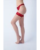 Medias rojas satinadas