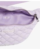 Borsa a marsupio a forma di banana con stampa su sfondo viola