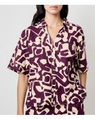 Camicia Sunday con stampa bordeaux