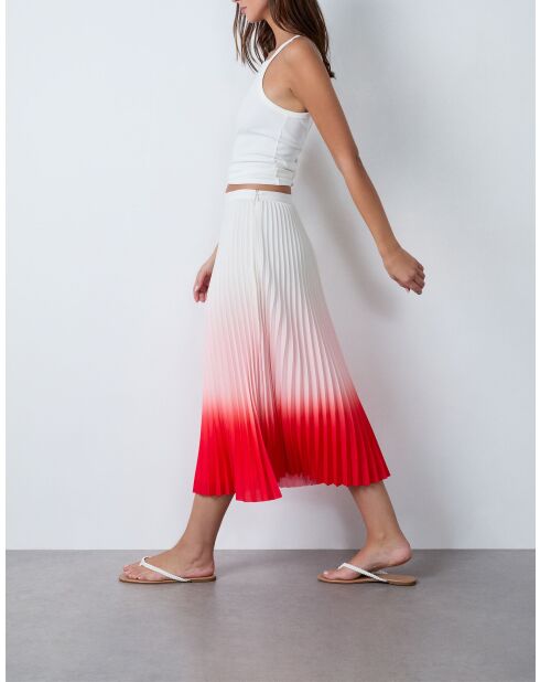 Jupe Eden cardinal et blanche