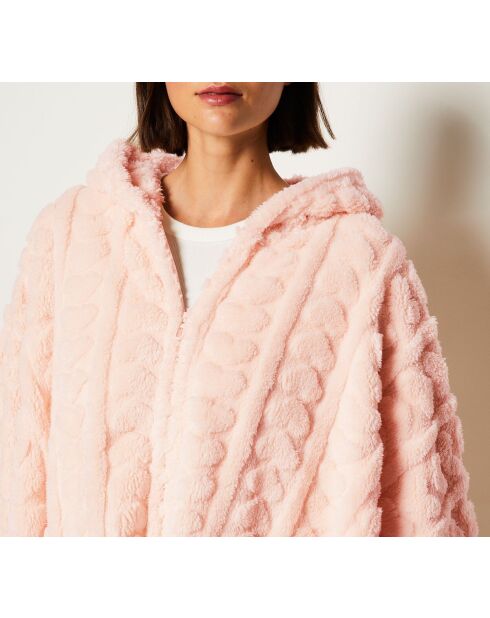 Poncho en polvo rosa Marka