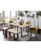 Table chêne massif huilé naturelle - 160x77x90 cm