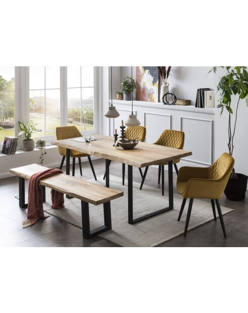 Table chêne massif huilé naturelle - 160x77x90 cm