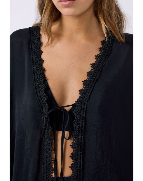 Kimono manche courte Samana b noir