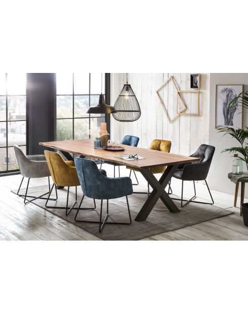 Table acacia massif naturelle - 240x77x100 cm