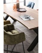 Table acacia massif naturelle - 240x77x100 cm