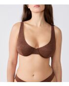 Klassieke bh met beugel en zonder schelp Helio bruin