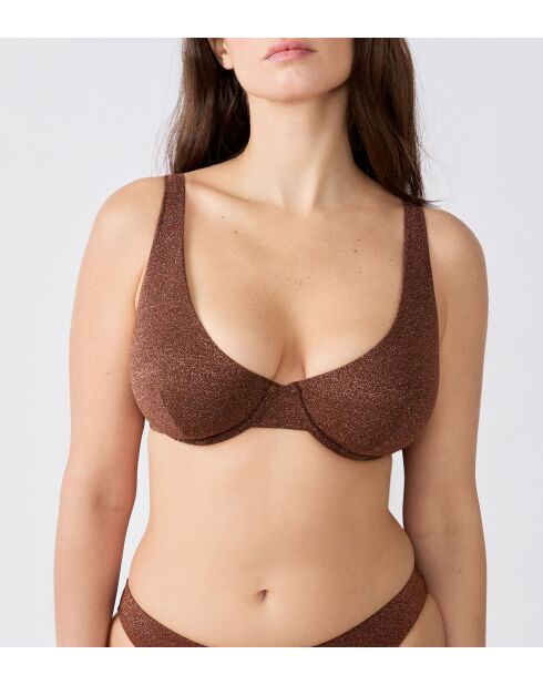Klassischer BH mit Bügel und ohne Schale Helio braun