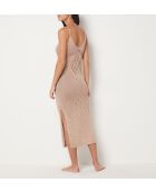 Langes Beso B-Leinenkleid mit dünnen Trägern