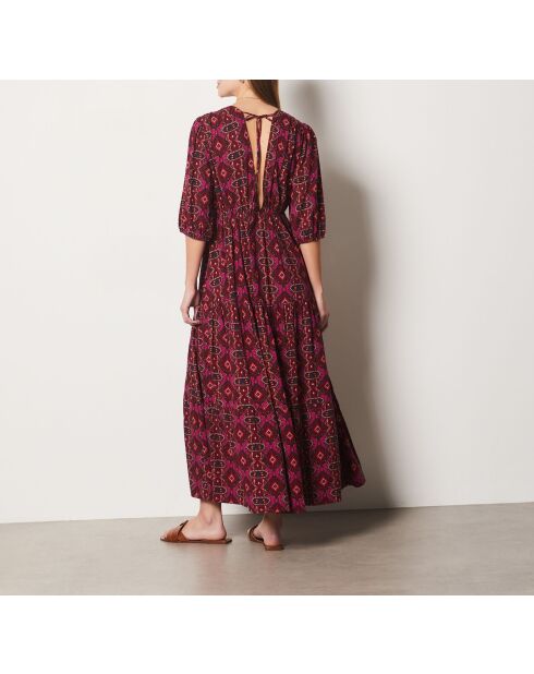 Bonnie-Kleid mit lila Hintergrunddruck