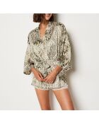 Negligee Silan stampata su fondo verde