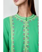 Abito Teodora verde ricamato