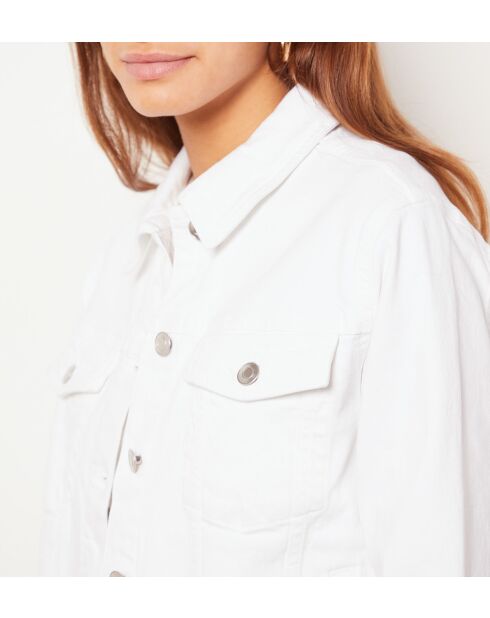 Ecru jas in ecru jasje met ceintuur