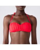 Bandeau-bh zonder beugel en met rode Luarca-schelp