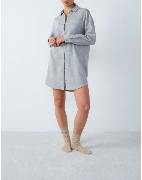 Top gris claro Isame