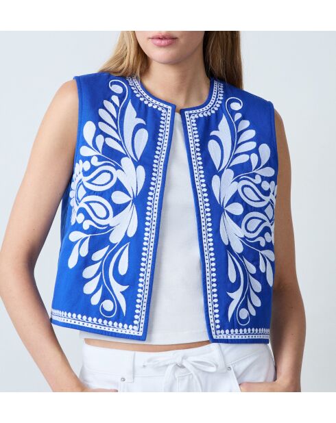 Chaqueta Vinicius brod azul royal