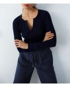 T-Shirt Flok Mitternachtsblau