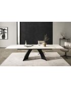 Mesa italiana de cerámica blanca - 200 (300) x77x100 cm