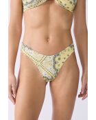 Brasilianische Bikinihose Arizonalove mit rosa/gelbem Hintergrunddruck