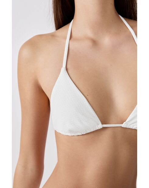 Reggiseno a triangolo bianco Begur senza ferretto e senza scocca