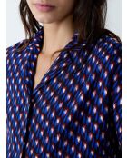 Beryl shirt met blauwgroene print