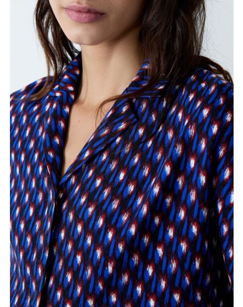 Beryl shirt met blauwgroene print