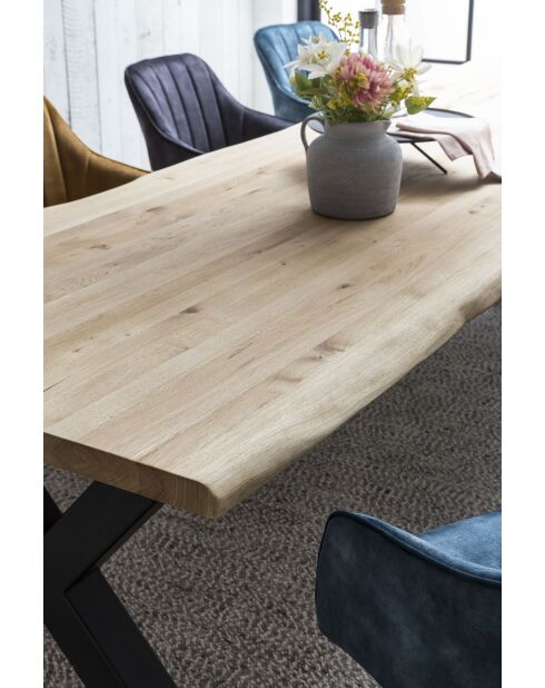 Table chêne massif huilé naturelle - 160x77x90 cm