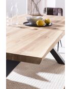 Table chêne massif huilé naturelle - 160x77x90 cm