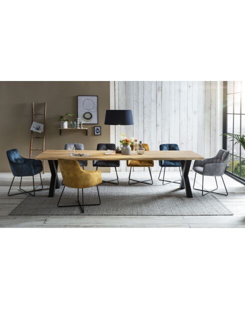 Table chêne massif huilé naturelle - 300x77x110 cm