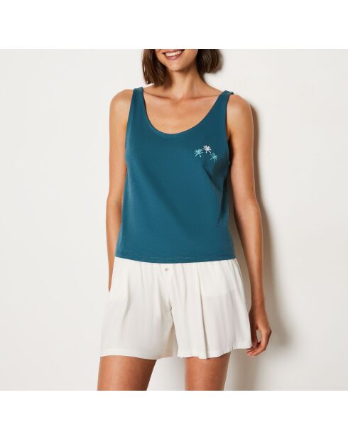 Debardeur Susan imprimé fond vert