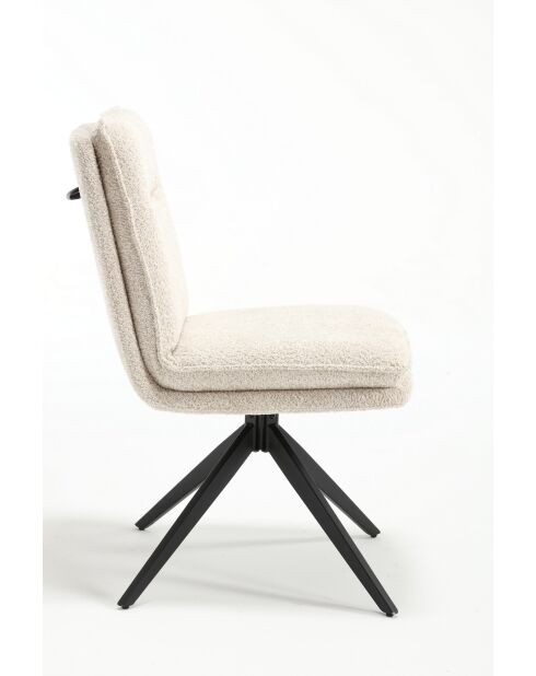 Lot de 2 chaises Valencia beige nature - 51x92x68 cm