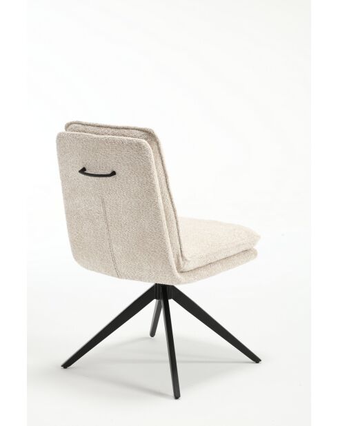 Lot de 2 chaises Valencia beige nature - 51x92x68 cm