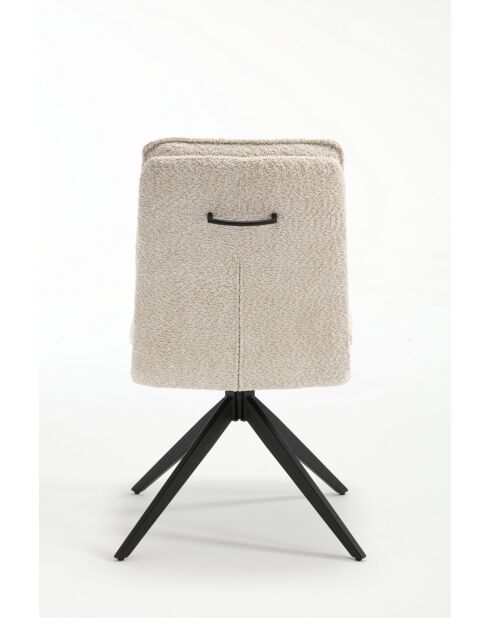 Lot de 2 chaises Valencia beige nature - 51x92x68 cm