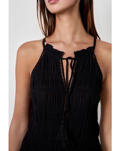 Robe Tashou brodée noire