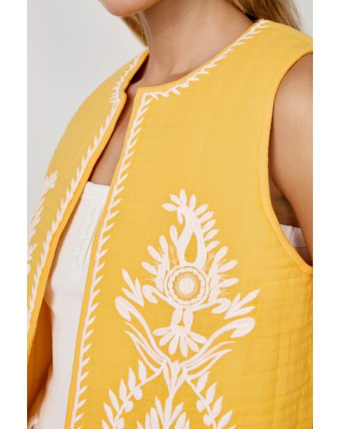 Gilet Teresa brod bouton d'or
